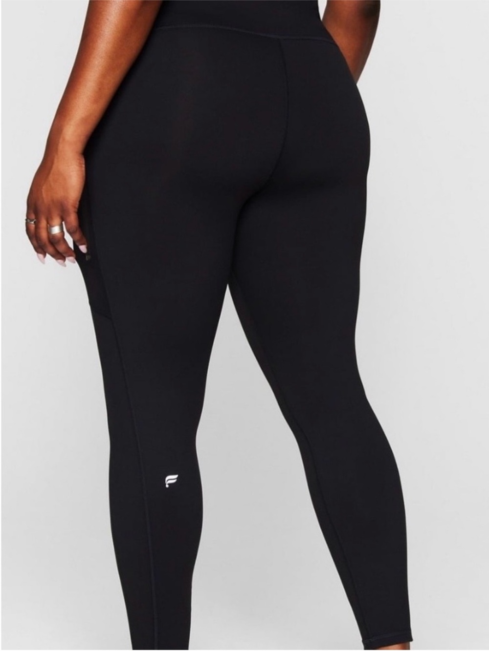 Fabletics PowerHold High Waisted Black leggings with side pockets XL